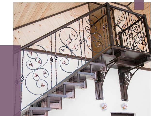 Кованые лестницы в Ярославле от 80090 руб. под ключ
