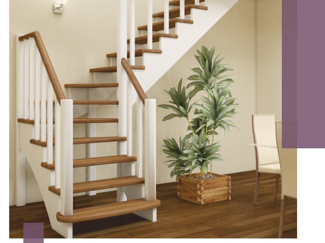 Г-образные лестницы под ключ в Ярославле — изготовление и монтаж