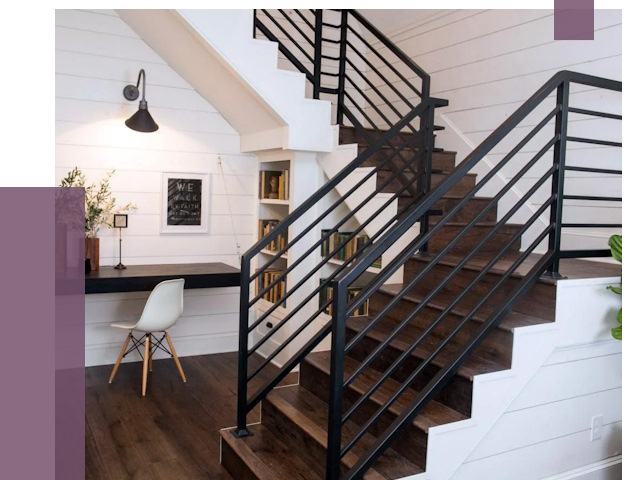 Перила для лестницы в доме в Ярославле от 7444 руб. — ПРОЛЁТ-Рсл
