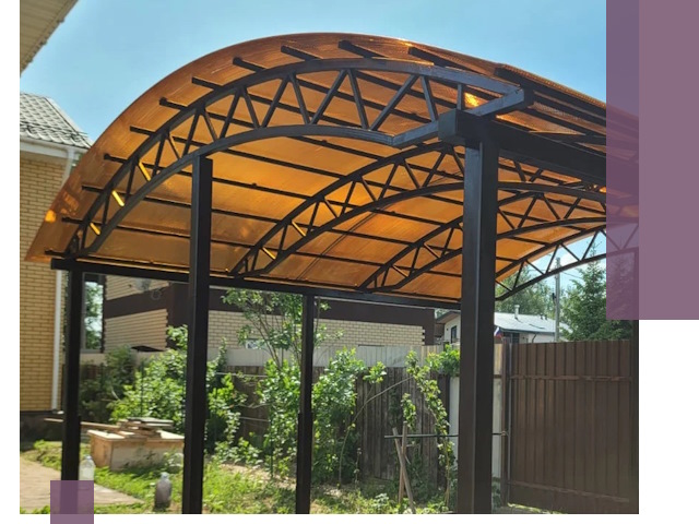 Изготовление навесов под ключ в Ярославле из качественных материалов