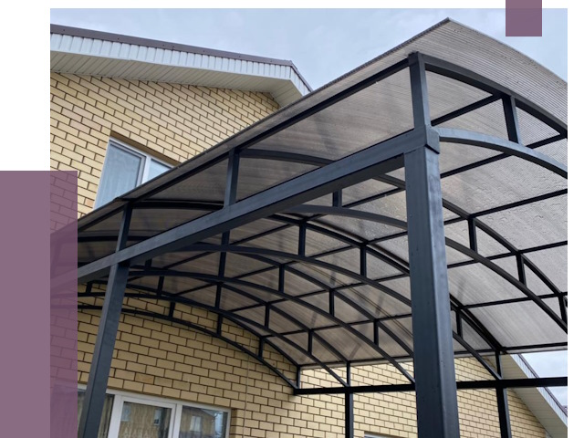 Монтаж козырьков в Ярославле от 11552 руб. | ПРОЛЁТ-Рсл