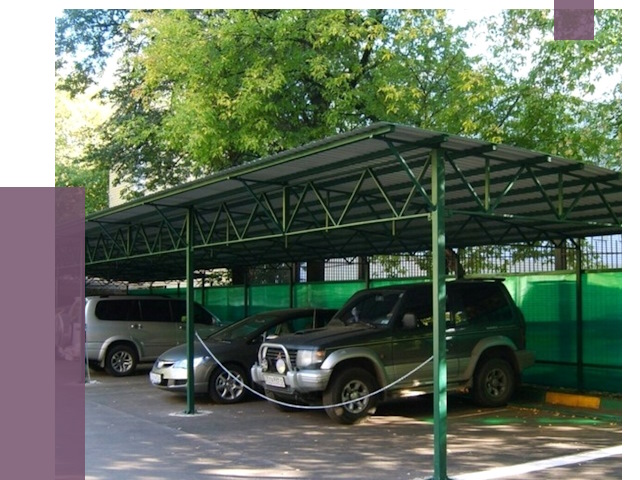 Навесы для парковки в Ярославле от 80604 руб. заказать | ПРОЛЁТ-Рсл