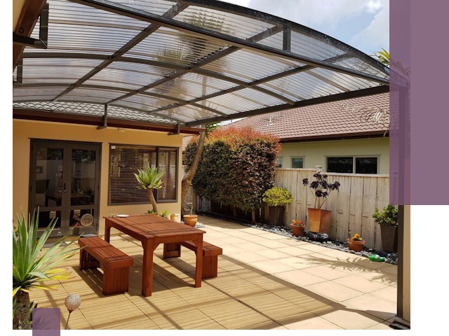 Навесы во двор под ключ в Ярославле — изготовление и монтаж