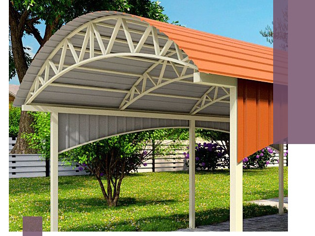 Навесы из профнастила под ключ в Ярославле — установка и монтаж