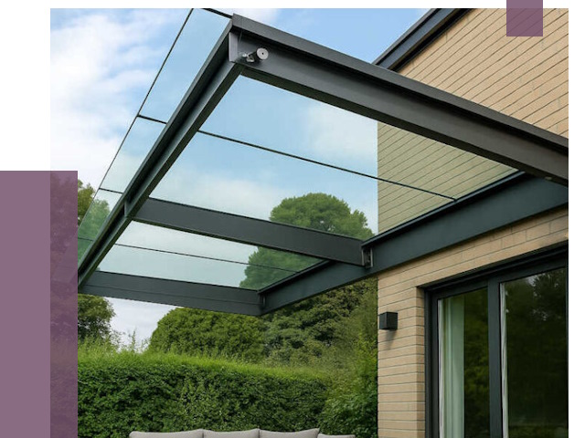 Стеклянные навесы и козырьки в Ярославле от 12322 руб.