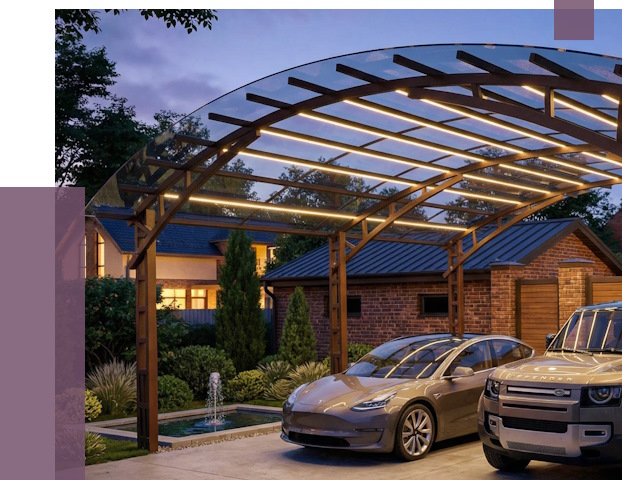 Металлические навесы в Ярославле от 12732 руб. под ключ — ПРОЛЁТ-Рсл