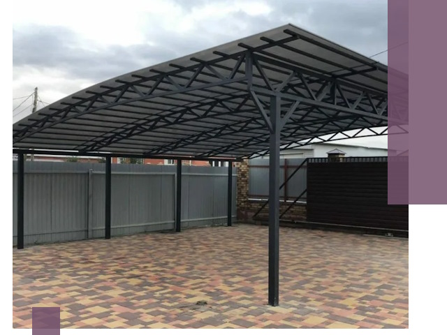 Металлические навесы под ключ в Ярославле — изготовление и монтаж