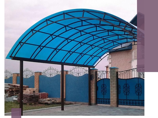 Арочные навесы под ключ в Ярославле — изготовление и монтаж