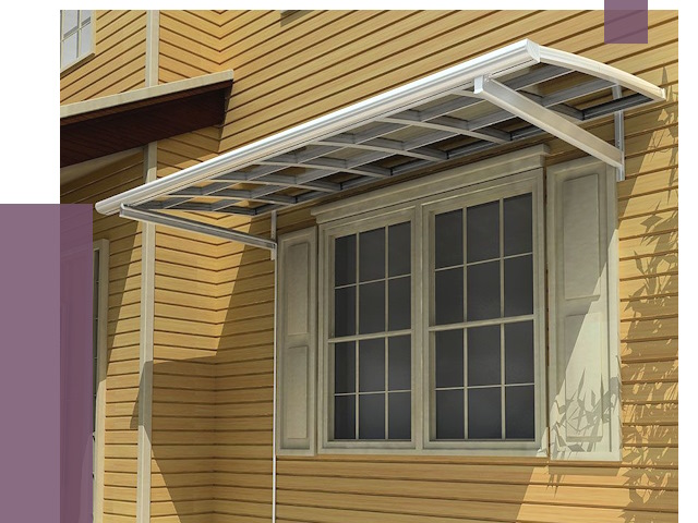 Козырьки над окнами в Ярославле от 7650 руб. — монтаж, покупки | ПРОЛЁТ-Рсл