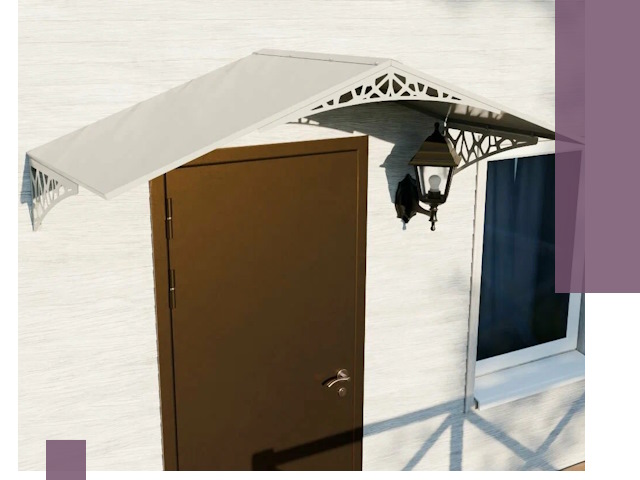 Металлические козырьки на входы и террасы в Ярославле