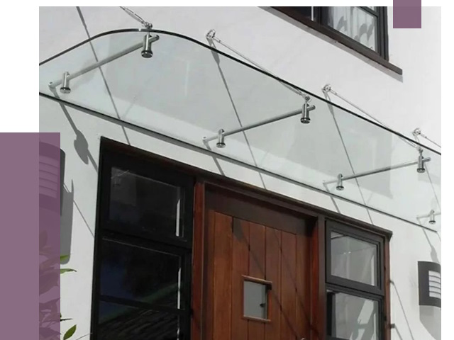 Стеклянные козырьки в Ярославле от 18996 руб. | ПРОЛЁТ-Рсл